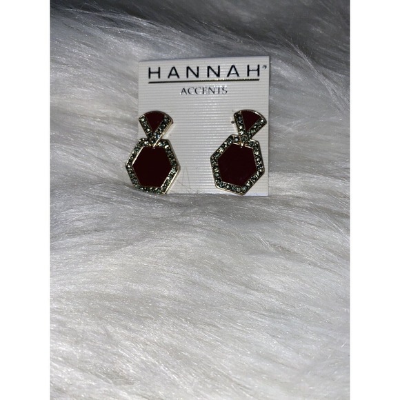 Sparkly Green & Mauve Earrings By HANNAH - Picture 3 of 3